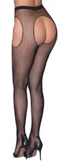 Cottelli LEGWEAR Mrežaste nogavice s kristali S-L Cottelli Legwear