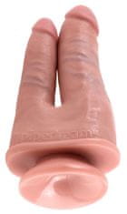 King Cock Dvojni dildo s priseskom 21 cm King Cock