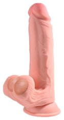 King Cock Plus 3D dildo trojne gostote s priseskom 22,9 cm King Cock