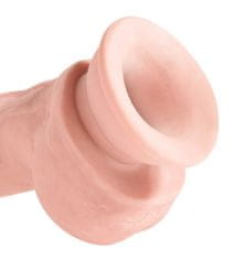 King Cock Plus 3D dildo trojne gostote s priseskom 24,1 cm King Cock