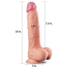 Lovetoy Dildo s priseskom Dvoplastni 25 cm Lovetoy