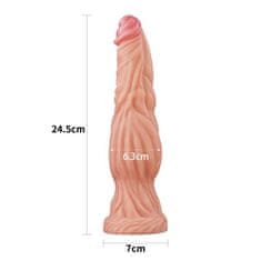 Lovetoy Dildo s priseskom Dvoplastni 24,5 cm Lovetoy