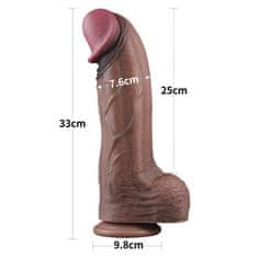 Lovetoy Dildo silikonski dvoslojni XXL 33 cm Lovetoy