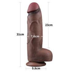 Lovetoy Dildo silikonski dvoslojni XXL 31 cm Lovetoy