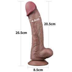 Lovetoy Dildo s priseskom 26,5 cm Lovetoy + lubrikant Just Glide 5 x 20 ml