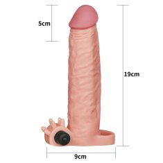 Lovetoy Pleasure X-Tender topper z vibracijo +5cm Lovetoy