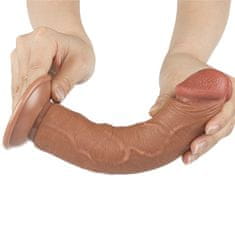 Lovetoy Dildo s priseskom drsna koža dvoslojna 20cm Lovetoy