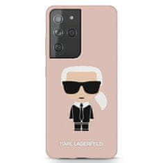 Karl Lagerfeld Karl Lagerfeld Silikonsko ohišje Iconic - Samsung Galaxy S21 Ultra (roza)