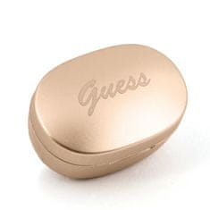 Guess Guess Script Logo - slušalke Bluetooth TWS + polnilno ohišje (zlato)