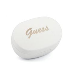 Guess Guess Script Logo - slušalke Bluetooth TWS + etui za polnjenje (bela)