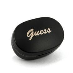 Guess Guess Script Logo - slušalke Bluetooth TWS + polnilno ohišje (črno)