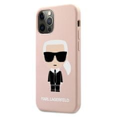 Karl Lagerfeld Karl Lagerfeld Silikonsko ohišje Iconic - iPhone 12 / 12 Pro (svetlo roza)