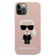 Karl Lagerfeld Karl Lagerfeld Silikonsko ohišje Iconic - iPhone 12 / 12 Pro (svetlo roza)