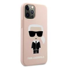 Karl Lagerfeld Karl Lagerfeld Silikonsko ohišje Iconic - iPhone 12 / 12 Pro (svetlo roza)