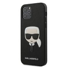 Karl Lagerfeld Karl Lagerfeld Saffiano Ikonik Karl`s Head - Ohišje za iPhone 12 Pro Max (črno)