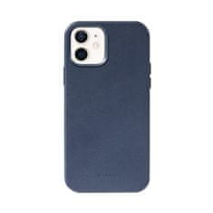 Crong Crong Essential Cover Magnetic - usnjeni ovitek MagSafe za iPhone 12 / iPhone 12 Pro (mornarsko modra)