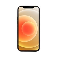 Crong Crong Essential Cover - Ohišje iz eko usnja za iPhone 12 / iPhone 12 Pro (črno)