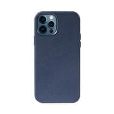 Crong Crong Essential Cover - Ohišje iz eko usnja za iPhone 12 / iPhone 12 Pro (mornarsko modro)