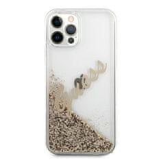 Guess Guess Glitter Vintage Script - Ohišje za iPhone 12 / iPhone 12 Pro (zlato)