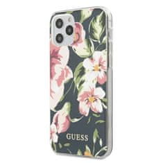 Guess Guess Flower Shiny Collection N3 - Ohišje za iPhone 12 / iPhone 12 Pro (mornariška)