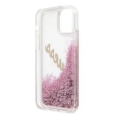 Guess Guess Glitter Vintage Script - Ohišje za iPhone 12 Pro Max (roza)