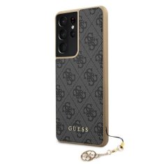 Guess Zbirka Guess 4G Charms - Ohišje za Samsung Galaxy S21 Ultra (sivo)