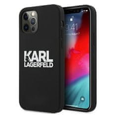 Karl Lagerfeld Karl Lagerfeld Silikonsko ohišje z logotipom - iPhone 12 / iPhone 12 Pro (črno)