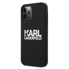 Karl Lagerfeld Karl Lagerfeld Silikonsko ohišje z logotipom - iPhone 12 / iPhone 12 Pro (črno)