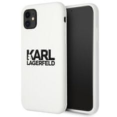 Karl Lagerfeld Karl Lagerfeld Silikonsko ohišje z logotipom - iPhone 11 (belo)