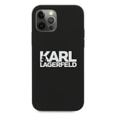 Karl Lagerfeld Karl Lagerfeld Silikonsko ohišje z logotipom - iPhone 12 / iPhone 12 Pro (črno)