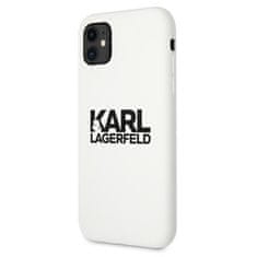 Karl Lagerfeld Karl Lagerfeld Silikonsko ohišje z logotipom - iPhone 11 (belo)