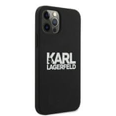 Karl Lagerfeld Karl Lagerfeld Silikonsko ohišje z logotipom - iPhone 12 / iPhone 12 Pro (črno)