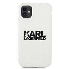 Karl Lagerfeld Karl Lagerfeld Silikonsko ohišje z logotipom - iPhone 11 (belo)