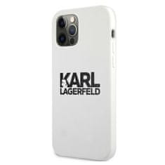 Karl Lagerfeld Karl Lagerfeld Silikonsko ohišje z logotipom - iPhone 12 / iPhone 12 Pro (belo)