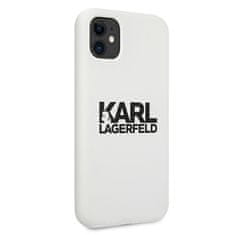 Karl Lagerfeld Karl Lagerfeld Silikonsko ohišje z logotipom - iPhone 11 (belo)