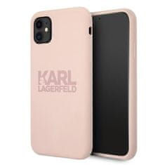 Karl Lagerfeld Karl Lagerfeld Silikonsko ohišje z logotipom - iPhone 11 (roza)