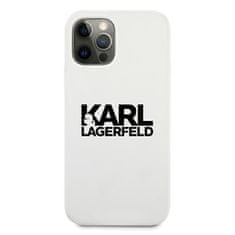 Karl Lagerfeld Karl Lagerfeld Silikonsko ohišje z logotipom - iPhone 12 / iPhone 12 Pro (belo)