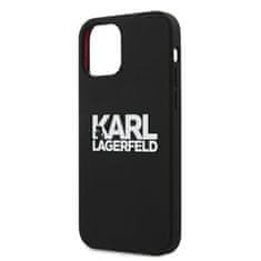 Karl Lagerfeld Karl Lagerfeld Silikonsko ohišje z logotipom - iPhone 12 / iPhone 12 Pro (črno)