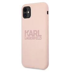 Karl Lagerfeld Karl Lagerfeld Silikonsko ohišje z logotipom - iPhone 11 (roza)