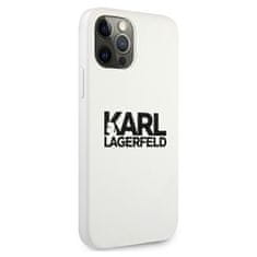 Karl Lagerfeld Karl Lagerfeld Silikonsko ohišje z logotipom - iPhone 12 / iPhone 12 Pro (belo)