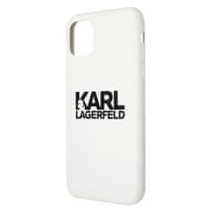 Karl Lagerfeld Karl Lagerfeld Silikonsko ohišje z logotipom - iPhone 11 (belo)