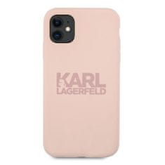 Karl Lagerfeld Karl Lagerfeld Silikonsko ohišje z logotipom - iPhone 11 (roza)