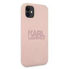 Karl Lagerfeld Karl Lagerfeld Silikonsko ohišje z logotipom - iPhone 11 (roza)