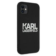 Karl Lagerfeld Karl Lagerfeld Silikonsko ohišje z logotipom - iPhone 11 (črno)