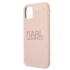 Karl Lagerfeld Karl Lagerfeld Silikonsko ohišje z logotipom - iPhone 11 (roza)