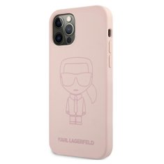 Karl Lagerfeld Karl Lagerfeld Silikonsko ohišje Ikonik Outline - iPhone 12 / iPhone 12 Pro (roza)