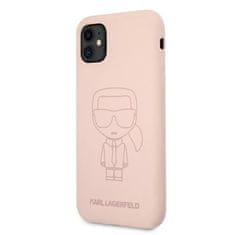 Karl Lagerfeld Karl Lagerfeld Silikonsko ohišje Ikonik Outline - iPhone 11 (roza)