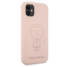 Karl Lagerfeld Karl Lagerfeld Silikonsko ohišje Ikonik Outline - iPhone 11 (roza)