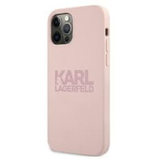 Karl Lagerfeld Karl Lagerfeld Silikonsko ohišje z logotipom - iPhone 12 / iPhone 12 Pro (roza)