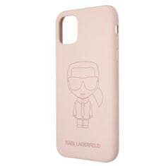 Karl Lagerfeld Karl Lagerfeld Silikonsko ohišje Ikonik Outline - iPhone 11 (roza)